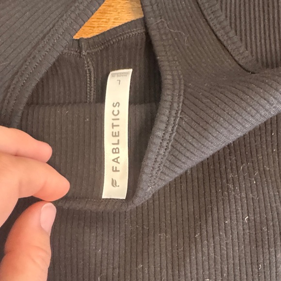 Fabletics Black Ribbed Tank Top - Picture 3 of 4